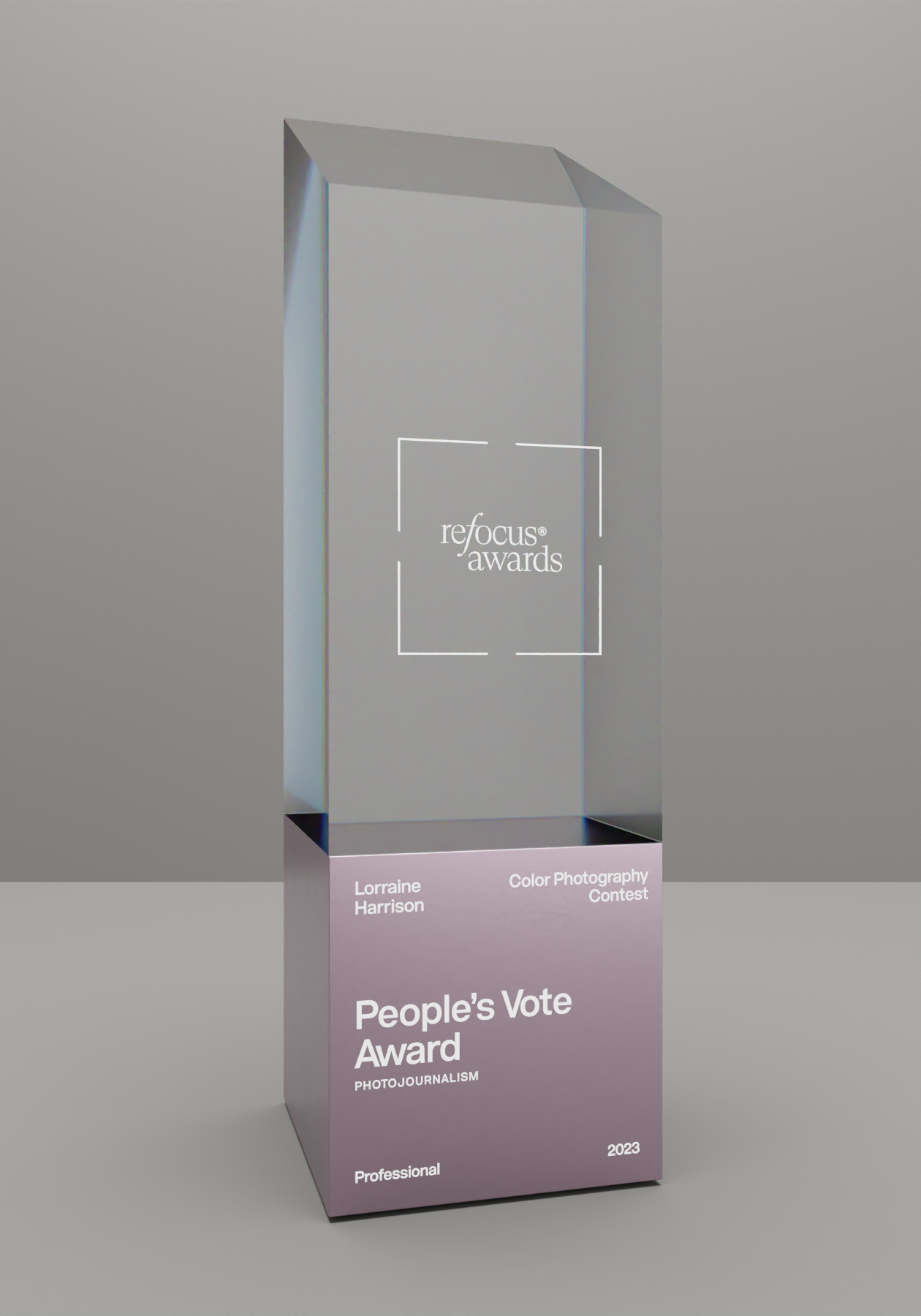 reFocus People's Vote Award Trophy